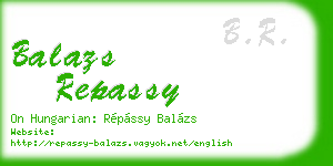 balazs repassy business card